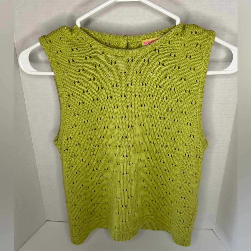 Green Knit Sleeveless top